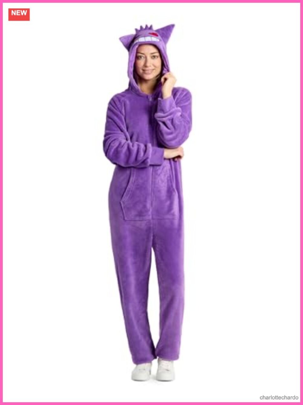 Pokemon Gengar Onesie Adult One-Piece Pajama Jumpsuit